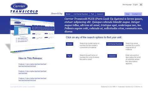 Carrier Transicold interface redesign