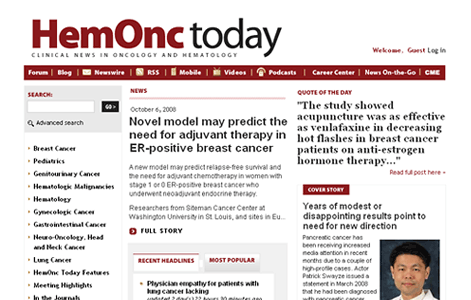 HemOnc Today Interface